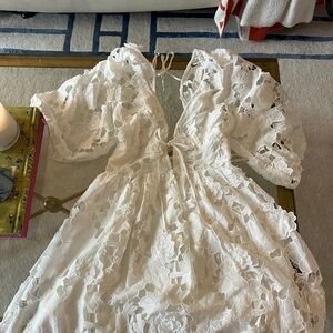 Elegant White Lace Dress